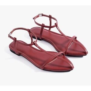 Athlefit Flat Sandals - Red - Size 9.5 Womens